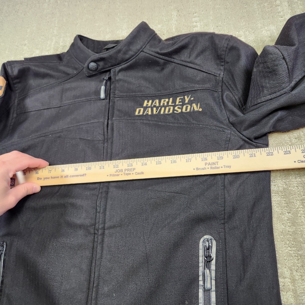 Harley Davidson Riding Jacket Men Medium Parkside Racer Fleece Lined Black DWR - Picture 6 of 9